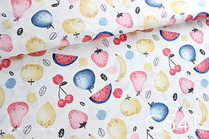 Тканина сатин Фрукти