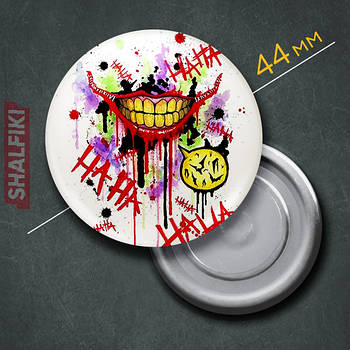 "Посмішка Джокера" магніт круглий Ø44 мм