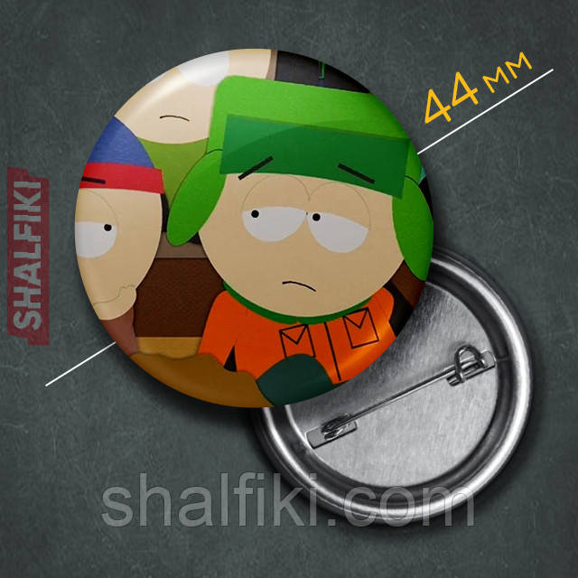 "Кайл Брофловскі (Південний парк / South Park)" значок круглий на булавці Ø44 мм, фото 1