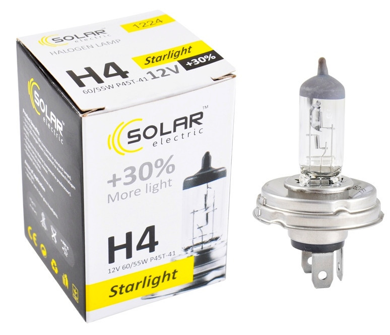 Лампа SOLAR Starlight+30% H4 12V 60/55W P43t-38