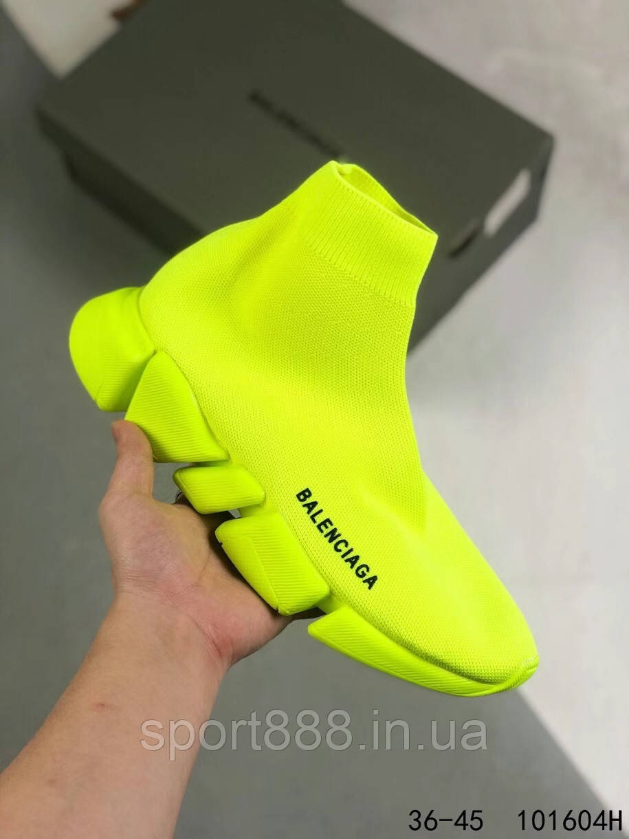 Eur36-45 Баленсіага салатові Balenciaga Speed 2.0 Trainer Sock чоловічі жіночі високі кросівки з носком