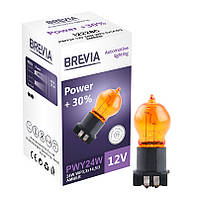 Лампи автомобільні PWY24W 12 V 24 W WP3, 3x14,5/4 AMBER Brevia Power +30%