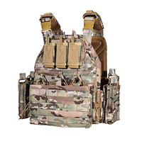 Тактичний швидкознімний жилет 1000D нейлон високого класу для захисту на відкритому повітрі Камуфляж