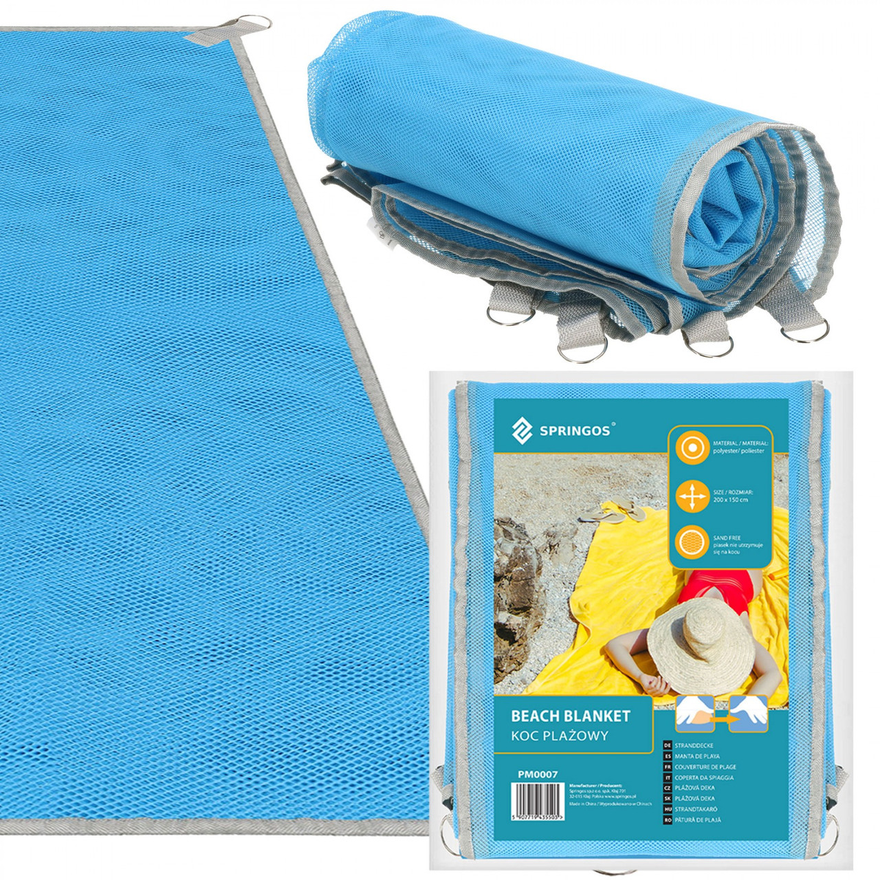 Підстилка пляжна антипісок Springos Sand Free 200x150 см (PM0007)