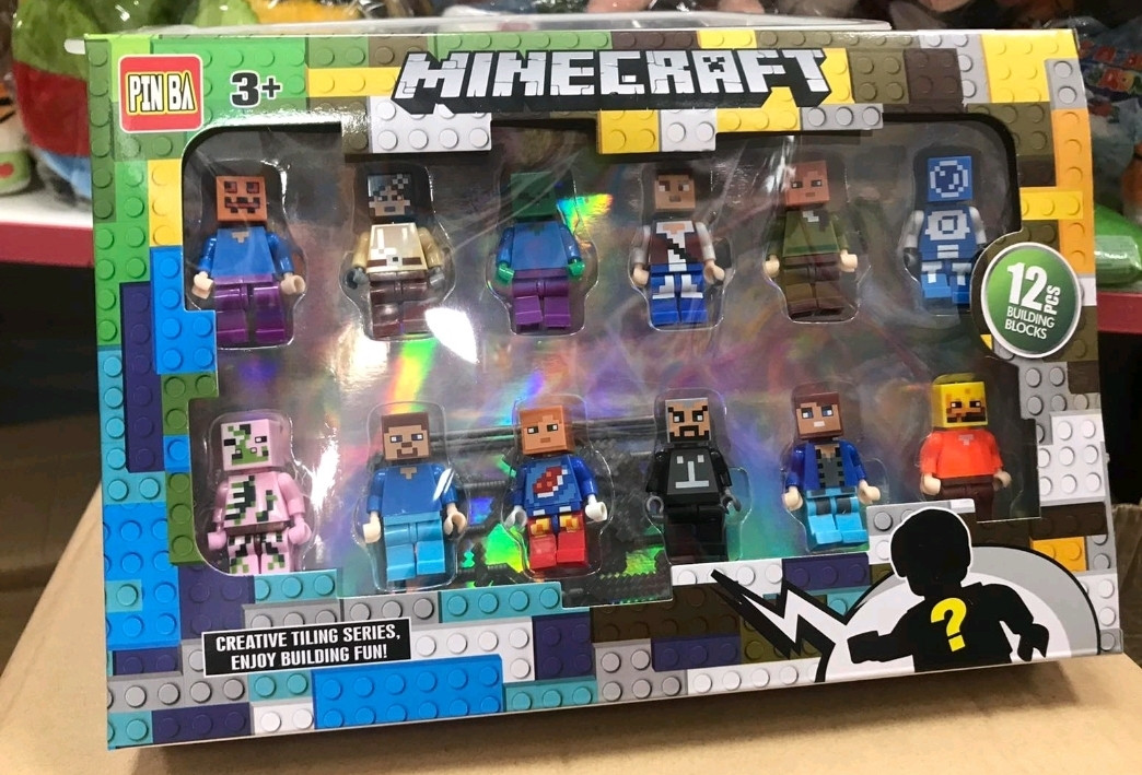 Набір фігурок майнкрафт 12 штук minecraft
