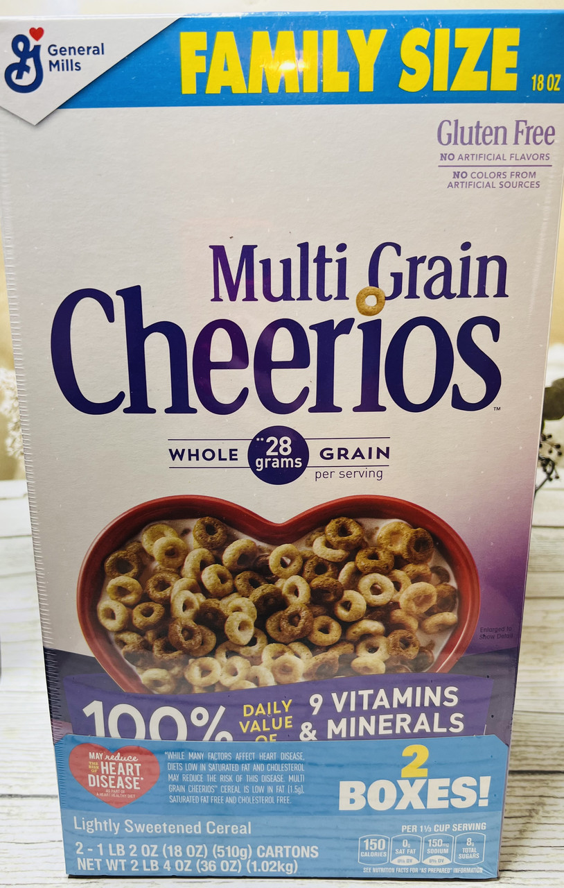 Сухий сніданок без глютену Cheerios Multi Grain вівсяні кільця з п'яти злаків