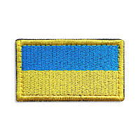 Шеврон 2 шт, нашивка на липучці Прапор України, вишитий патч 3х5 см