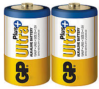 Батарейка GP Ultra Plus 13AUP-S2/LR20 щелочная, 2 шт в вакуумной упаковке, цена за упаковку