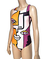 Сдельный купальник в стиле Пикассо цвет мокко Z.Five 0226 р.44