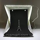 Світловий лайткуб (photobox) з LED підсвічуванням для предметної макрозйомки 30*30*30см + чохол (90246), фото 7