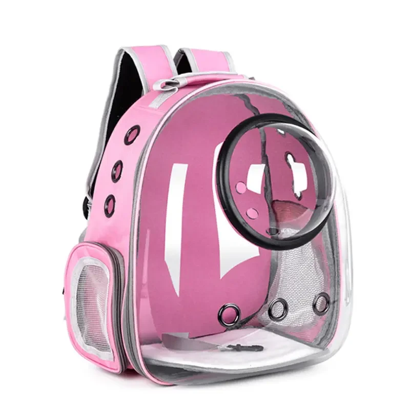 Рюкзак для перенесення тварин з ілюмінатором CosmoPet для кішок і собак Прозорий, Рожевий