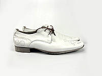 Туфлі шкіряні білі MAX, Lavarazione Artigiana якісні, Розмір 39 (~26 см), Відмінний стан