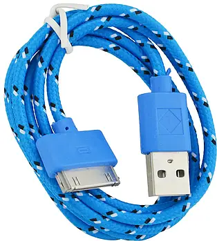 Кабель Dellta USB - 30pin для IPhone 4/4s 1 м (Синій)