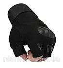 Тактичні рукавички Oakley без пальців L, Чорний, фото 4