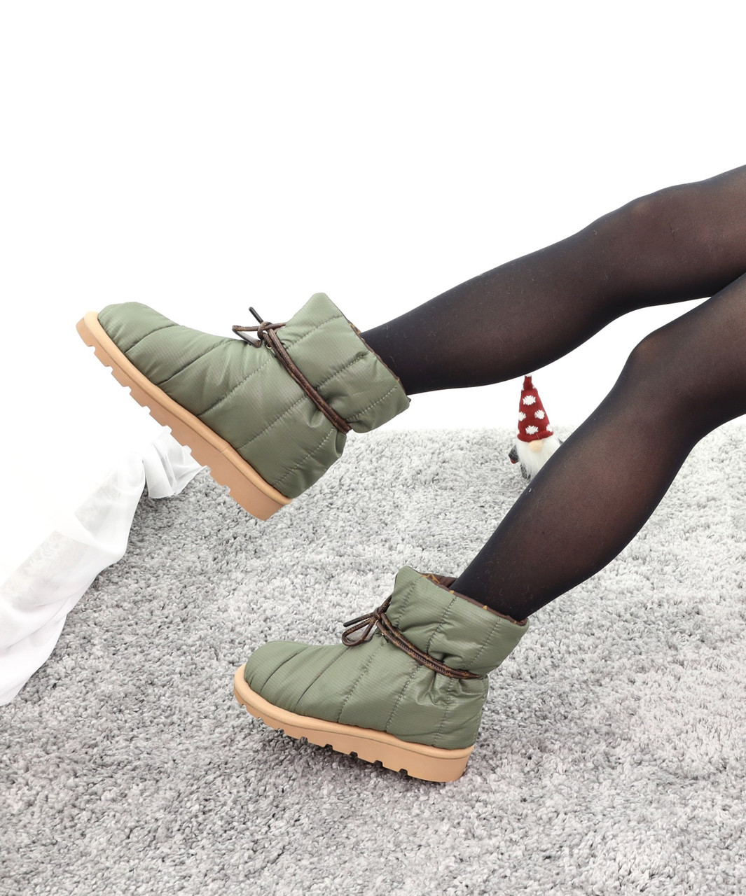 Черевики жіночі хаки зимові Louis Vuitton Pillow Boots (07437)