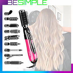 Фен для волосся 10в1 Gemei GM-4835 / Повітряний стайлер для волосся Hot Air Styler / Фен для укладання
