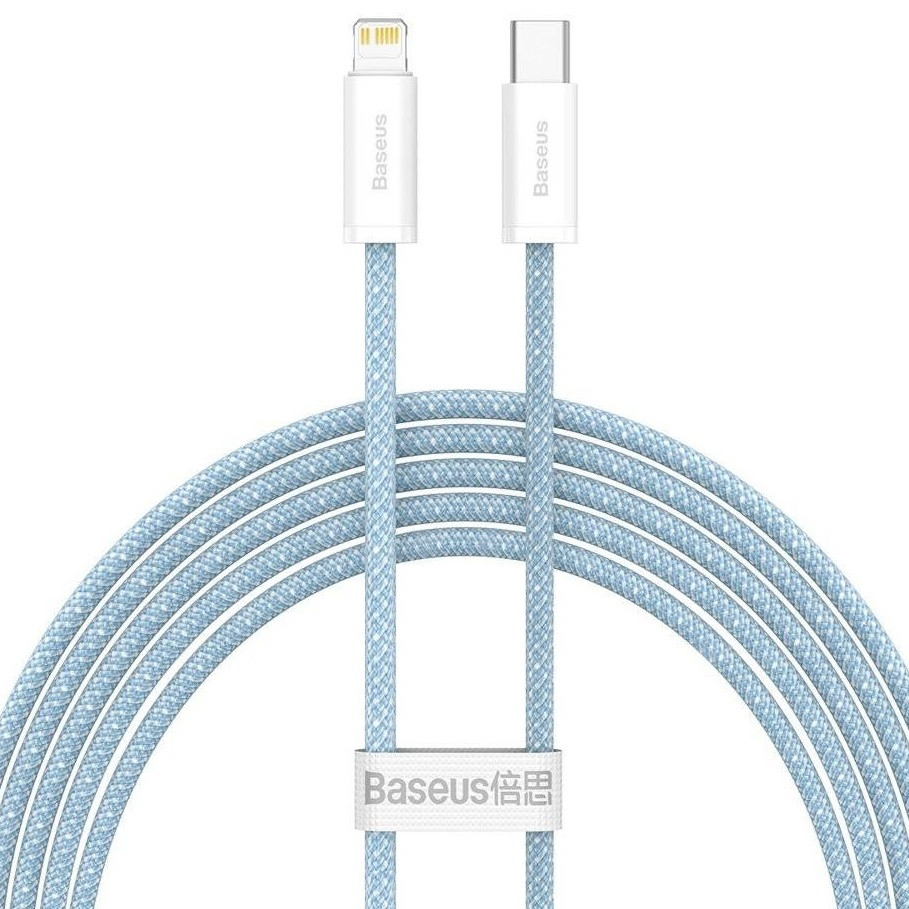 Кабель із підтримкою швидкого заряджання Type-C to Lightning iPhone BASEUS ⁇ 1m 20W ⁇ Блакитний (CALD000003), фото 1