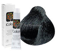 Крем-краска для волос 1 Чёрный Icolori KayPro, 90 мл