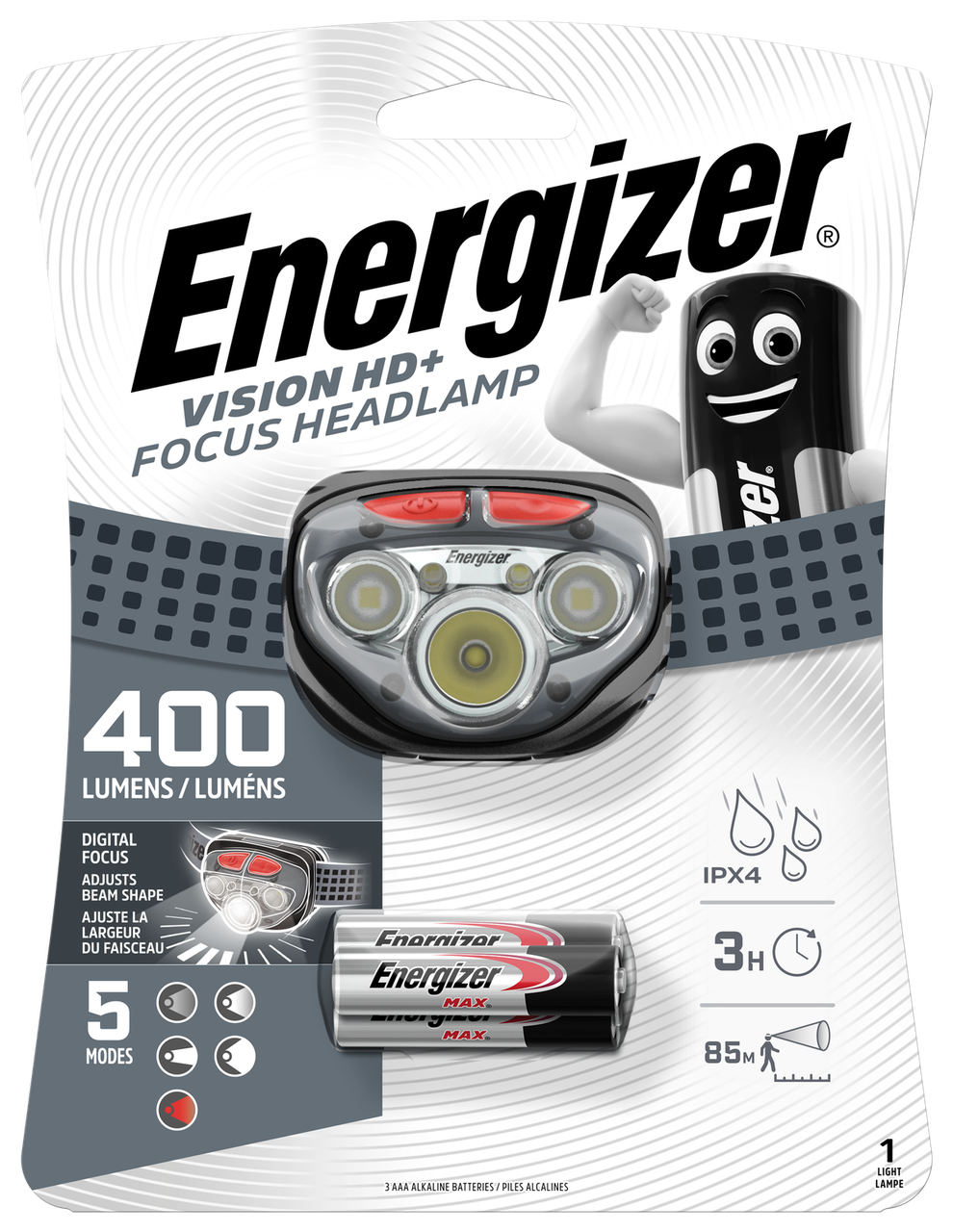Ліхтар ENERGIZER vision hd+focus 400 lumens