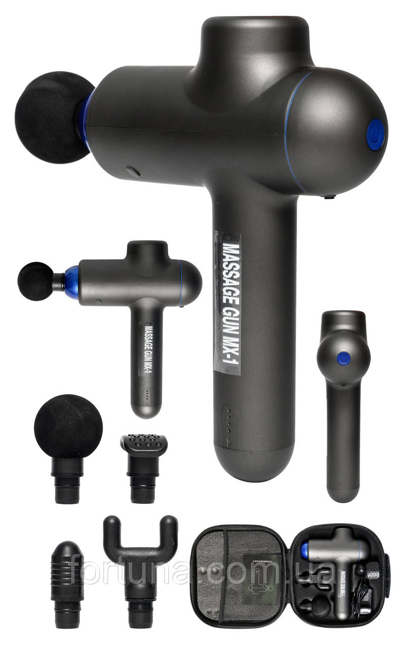 Вібраційний ударний електромасажер для тіла MASSAGE GUN MX-1, фото 1