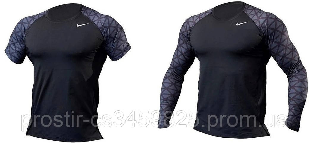 Компрессионная одежда комплект 4 в 1 Nike для тренировок Черный для бега уберает влагу и неприятный запах - фото 2 - id-p1644035728