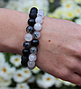 Браслети для пари з Турмалінового кварцу Чорного турмаліну Агата Лави d 8мм, фото 6