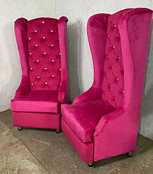 Крісло з високою спинкою ЛІЯ крісло-трон в ангійському стилі