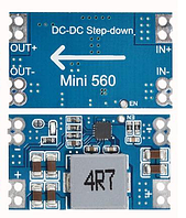 Понижающий DC-DC преобразователь mini-560. выход - 3.3V/4A.