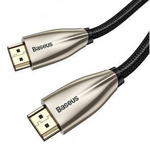 Кабель Baseus Horizontal 4KHDMI Male To 4KHDMI Male Adapter Cable 1m CADSP-A01 Black, фото 3