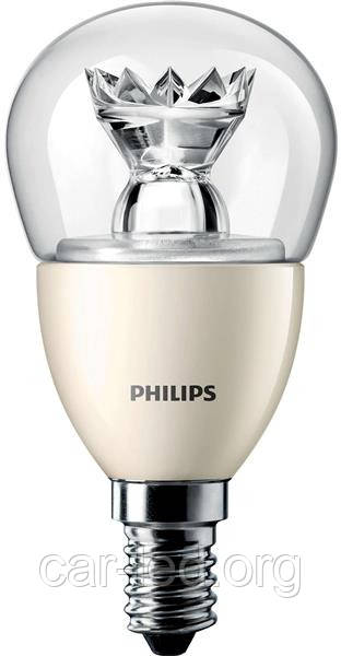 Лампа світлодіодна PHILIPS_MAS LEDlustre DT 6-40W (470Lm) P48 CL_E14 дімінгована