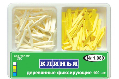 1.080-M, Клинці дерев'яні білі та жовті 100шт