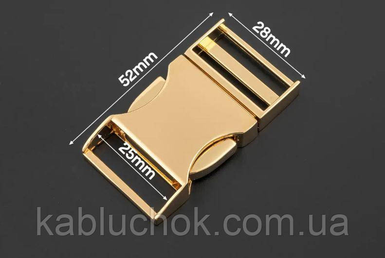 Фастекс металевий 25 мм ЗОЛОТО, фото 1