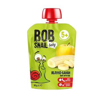 Пюре фрукт. Яблуко-банан для дiтей 90гр