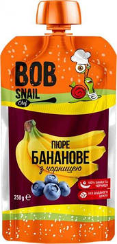 Пюре фрукт.Банан-Чорниця пастериз 250 гр.