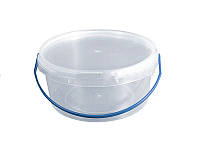 Відро 0.5 л кругле з ручкою прозоре