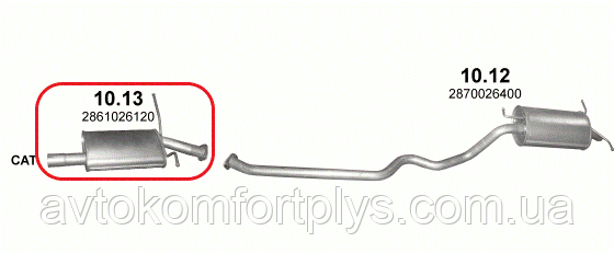 Резонатор Hyundai Santa Fe повний привід 2.4 16V 2001 - 2006 рр, фото 1