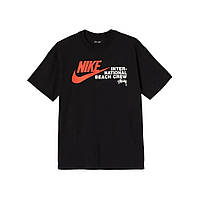 Черная футболка Nike x Stussy International Beach Стасси Стусси бирка