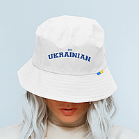 Панама унисекс патриотическая с надписью "ORIGINALS - I AM UKRAINIAN" / панама з украинской надписью