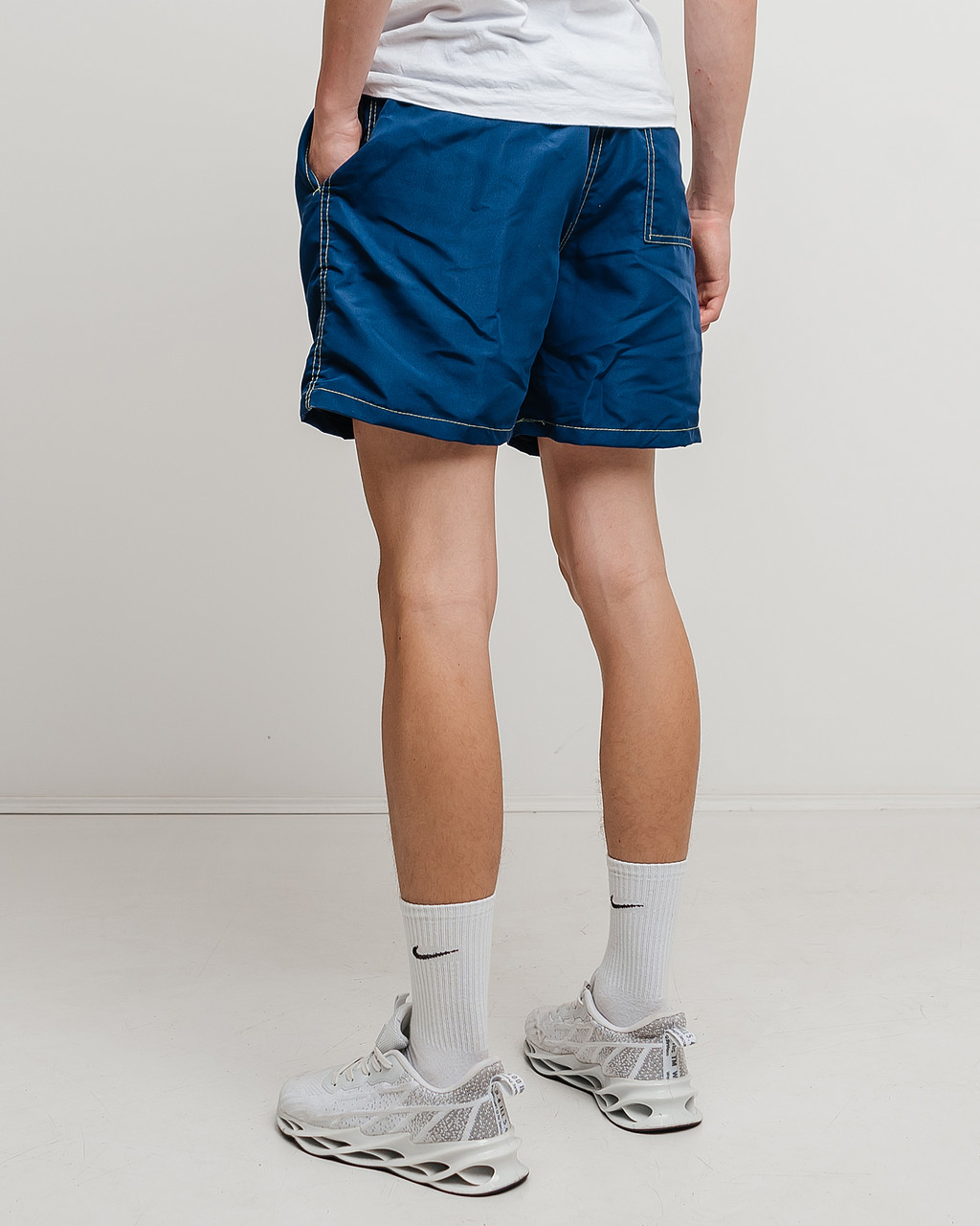 Мужские шорты (плащевка), темно-синего цвета - фото 2 - id-p1644083706