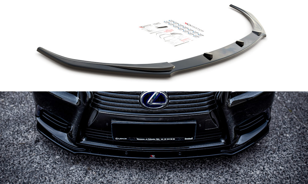 Сплітер Lexus LS460 LS600 (12-17) тюнінг губа обвісний переднього бампера, фото 1