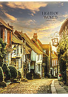 Зошит загальний на скобі, А4, 48 арк., білий блок, 60г/м2, картон, виб. УФ лак, лінійка, ШКОЛЯРИК