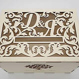 Весільна скарбниця Дерево 300*200*200мм 3мм Світла, фото 2