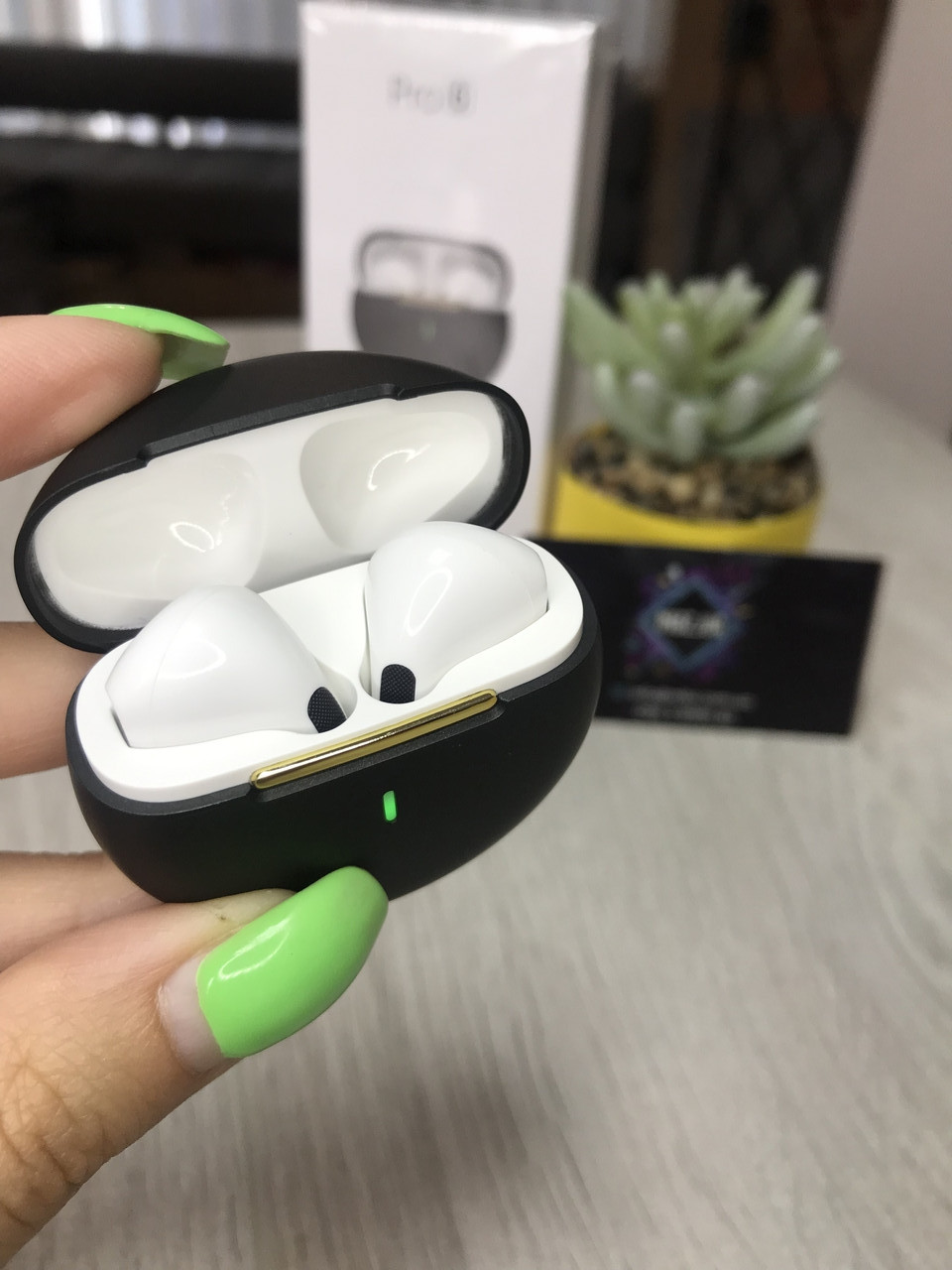 Bluetooth навушники Pro 6 TWS сенсорні, бездротові
