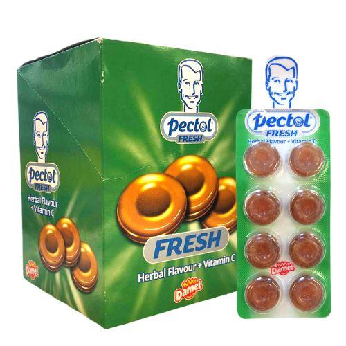 Льодяники Damel Pectol Herbal flavour + vitamin C, трав'яний смак + вітамін С, блістер - 20 г, 24шт/уп