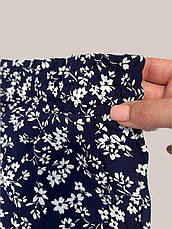 Батальні легкі штани зі штапелю, No16 синій., фото 2