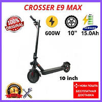 Электросамокат Crosser E9 Premium MAX шины 10" Оригинал АКБ 15.0Ah Электрический самокат Кроссер Е9 черный