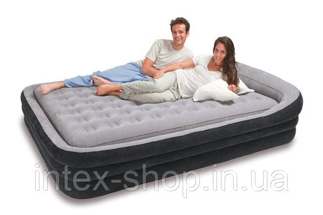 Ліжко надувне, двоспальне Intex 66974 (241х180x56 см) комплектується електричним насосом.