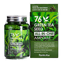 Cыворотка ампульная для лица FarmStay 76 Green Tea Seed All-In-One омолаживающая 250 мл