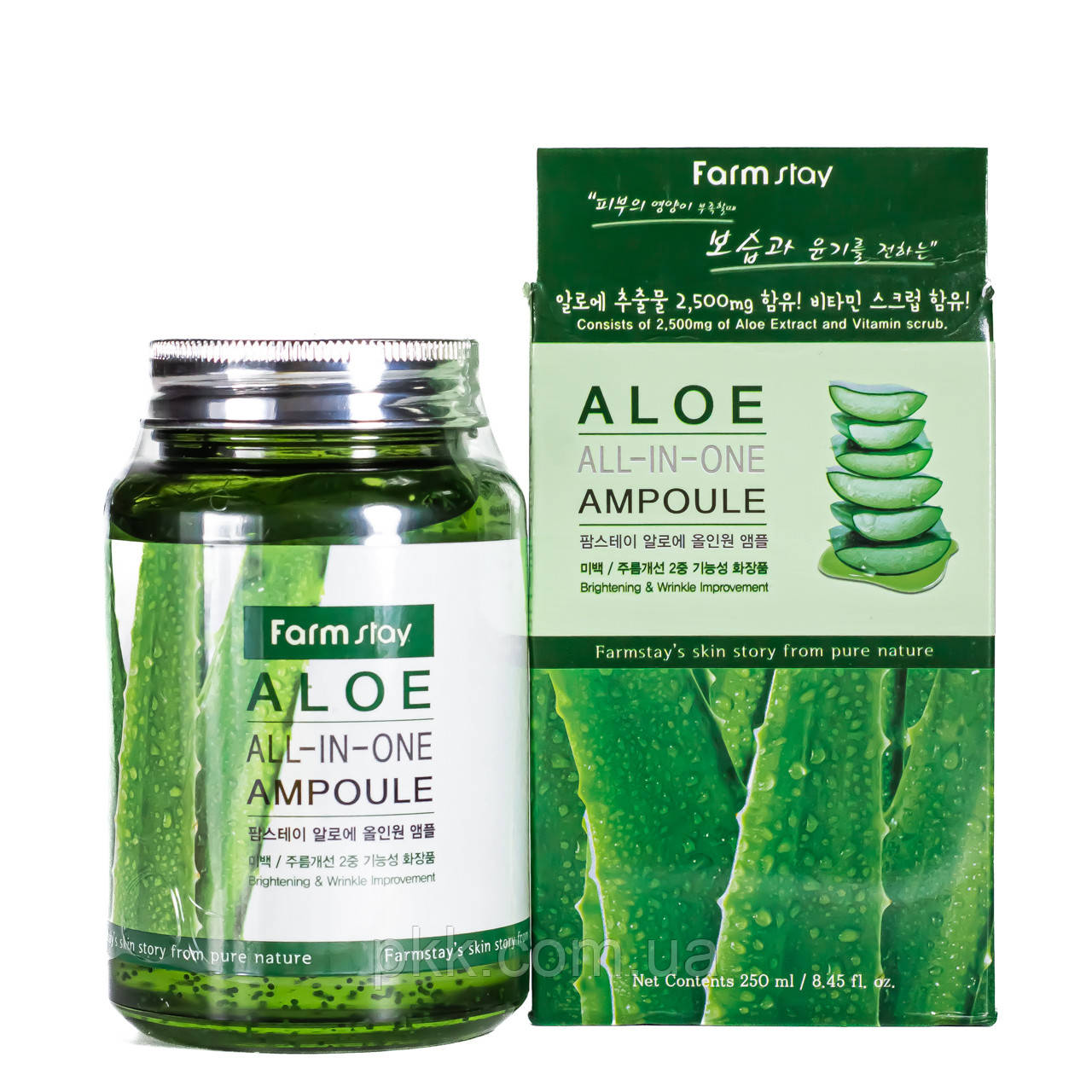 Сироватка ампульна для обличчя зволожуюча FarmStay Aloe All-In One Ampoule 250 мл