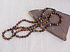 Намисто з Тигрового ока Бичачого ока та Соколиного ока з вузлами d 8мм, фото 6